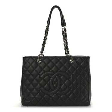 CHANEL Caviar Quilted Grand Shopping Tote GST Bla… - image 1