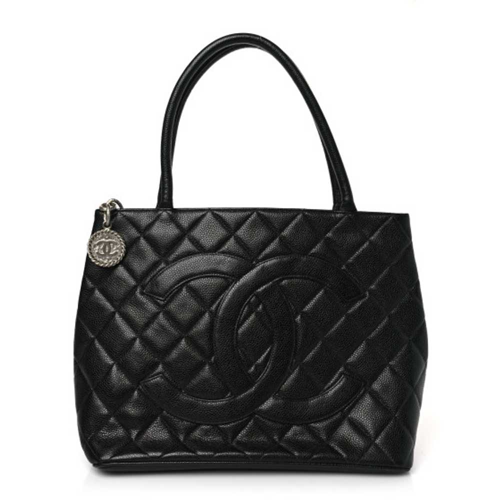 CHANEL Caviar Quilted Medallion Tote Black - image 1