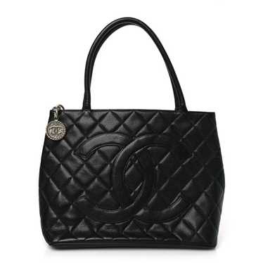 CHANEL Caviar Quilted Medallion Tote Black - image 1