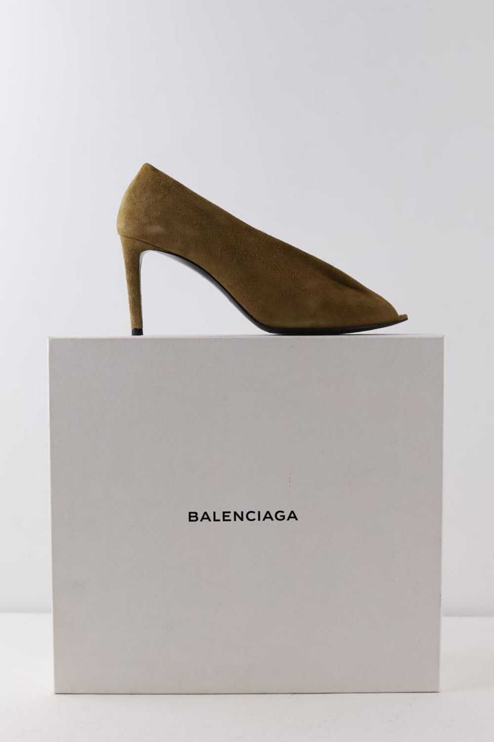 Circular Clothing Talons en cuir Balenciaga kaki.… - image 6