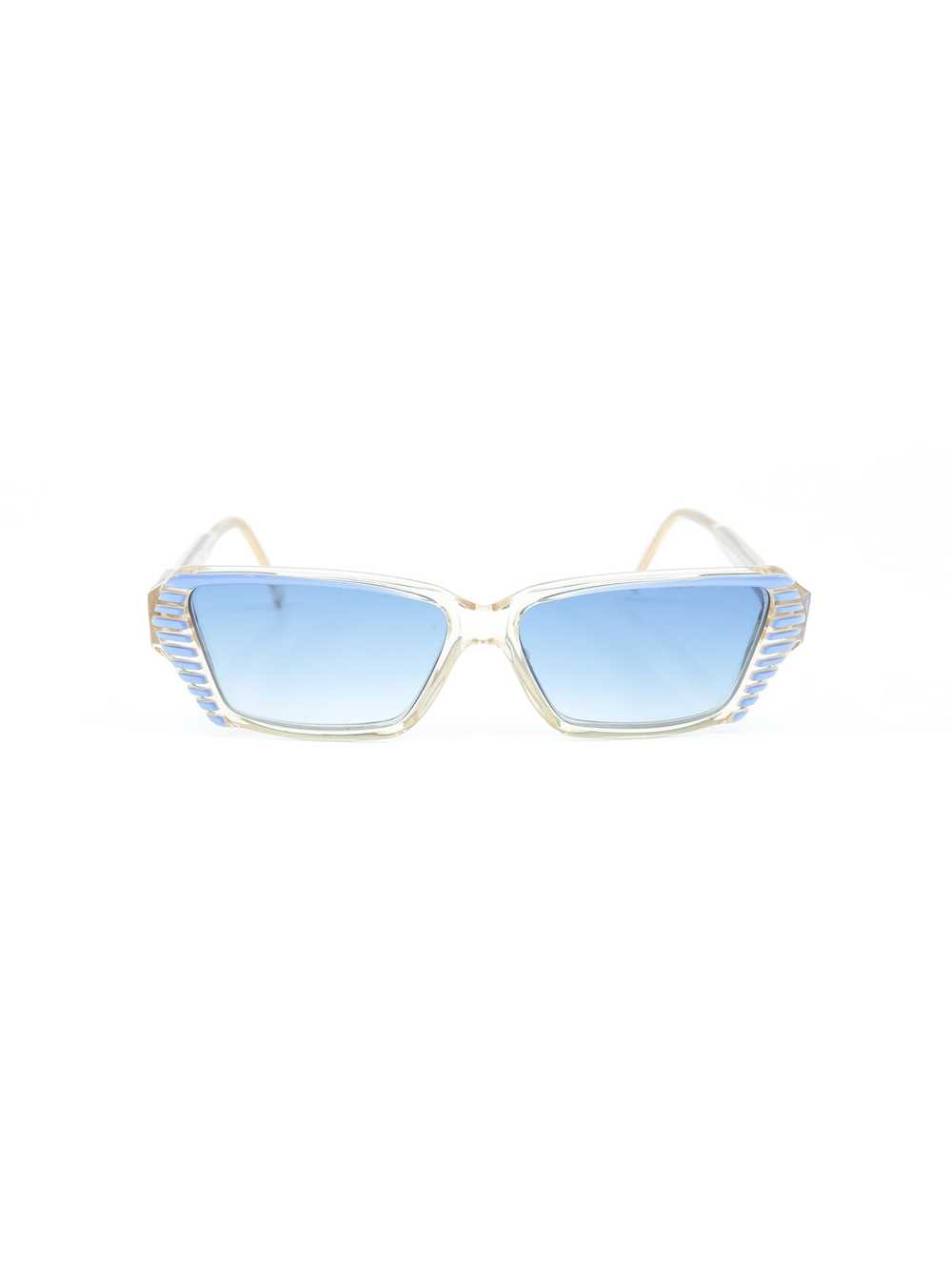 Rochas Clear Striped Rectangular Sunglasses - image 2