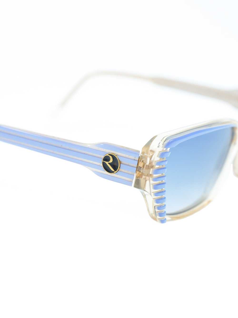 Rochas Clear Striped Rectangular Sunglasses - image 5