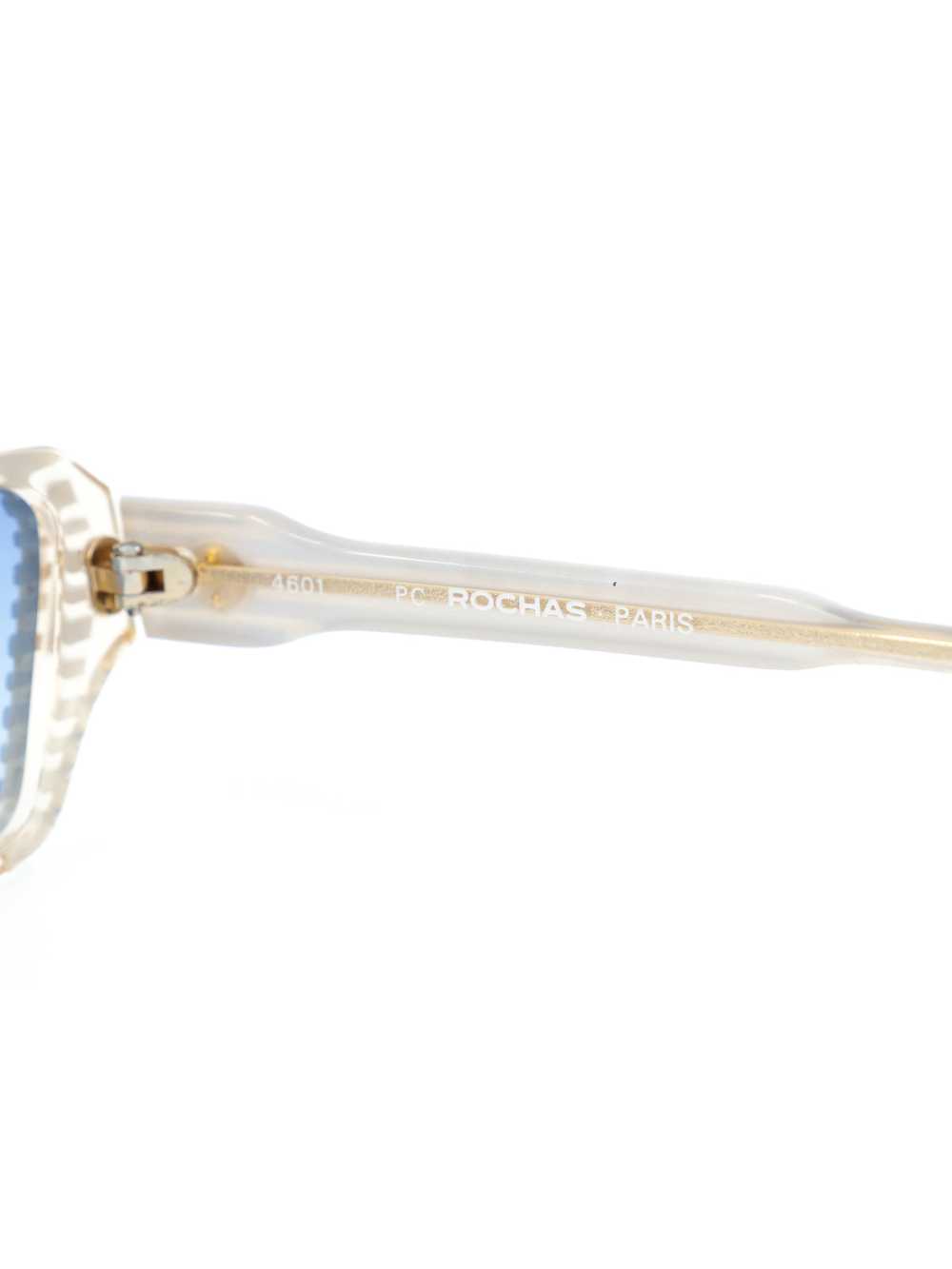 Rochas Clear Striped Rectangular Sunglasses - image 6