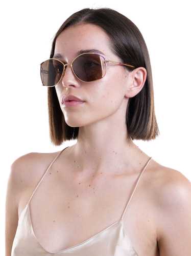 Goldtone Wireframe Butterfly Sunglasses