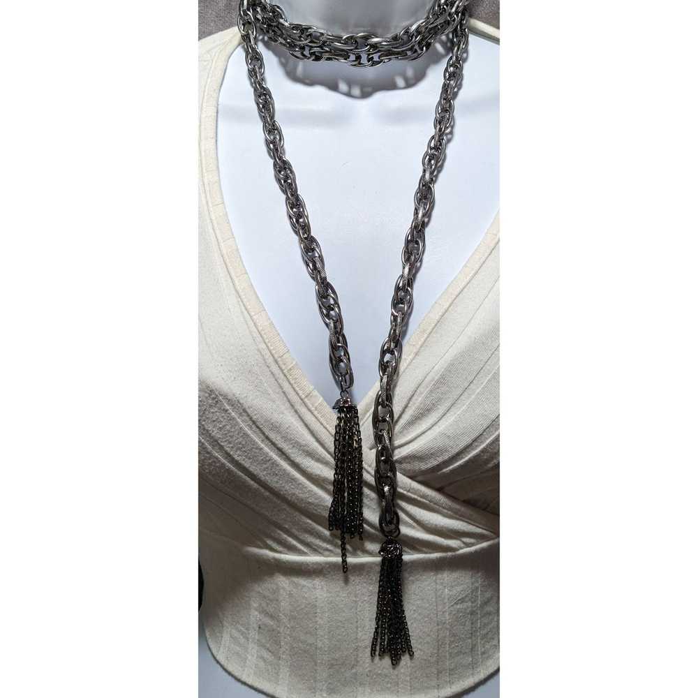 Other Silver Chain Wrap Necklace - image 1