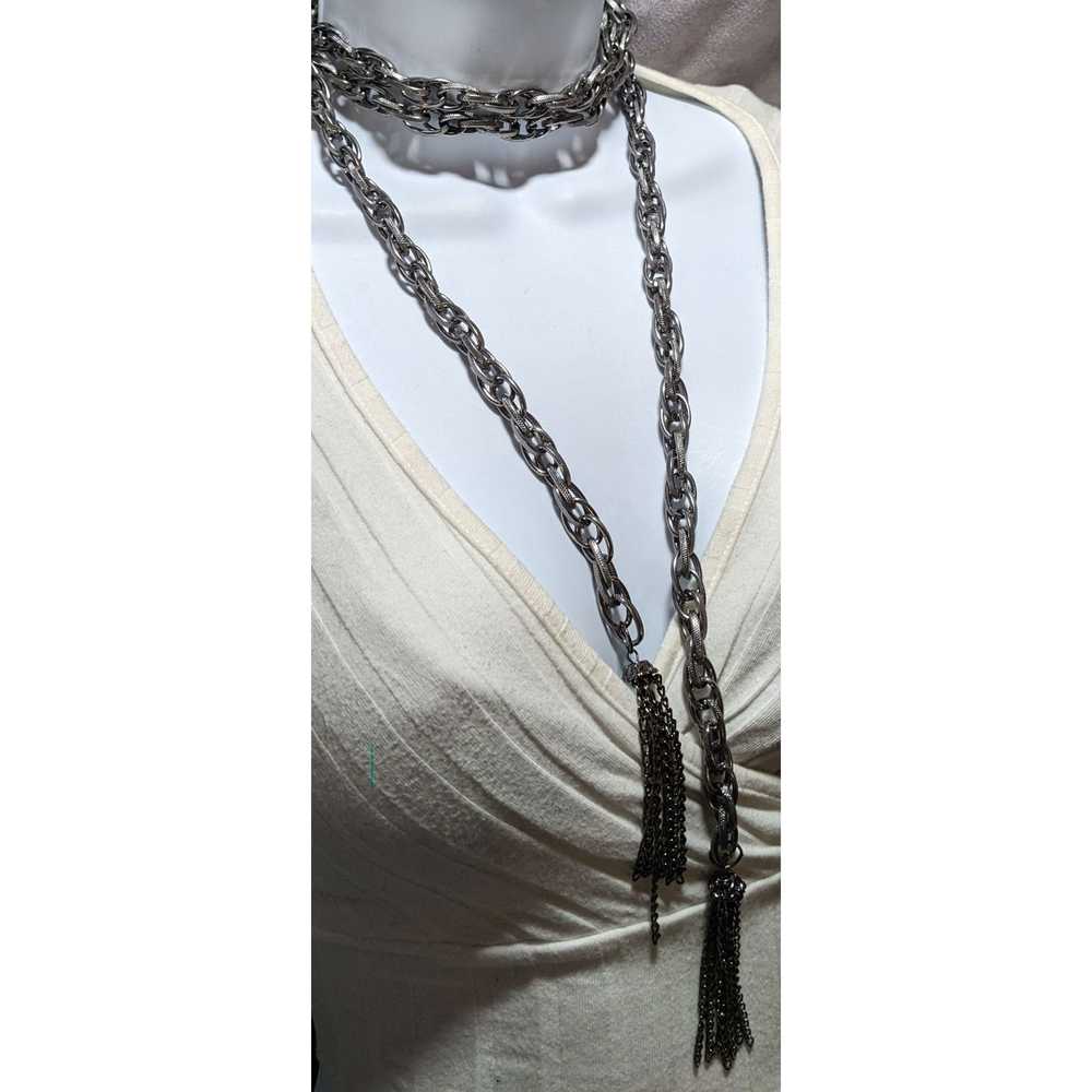 Other Silver Chain Wrap Necklace - image 2