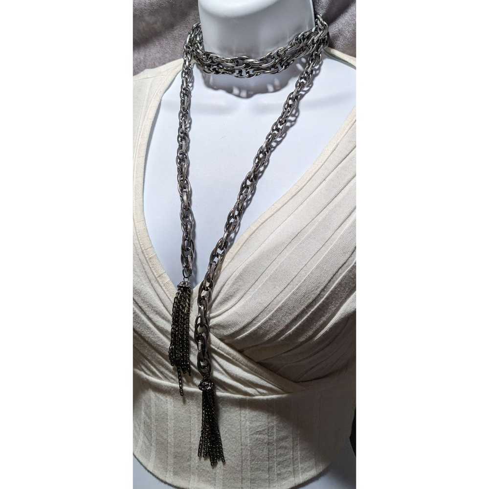 Other Silver Chain Wrap Necklace - image 3