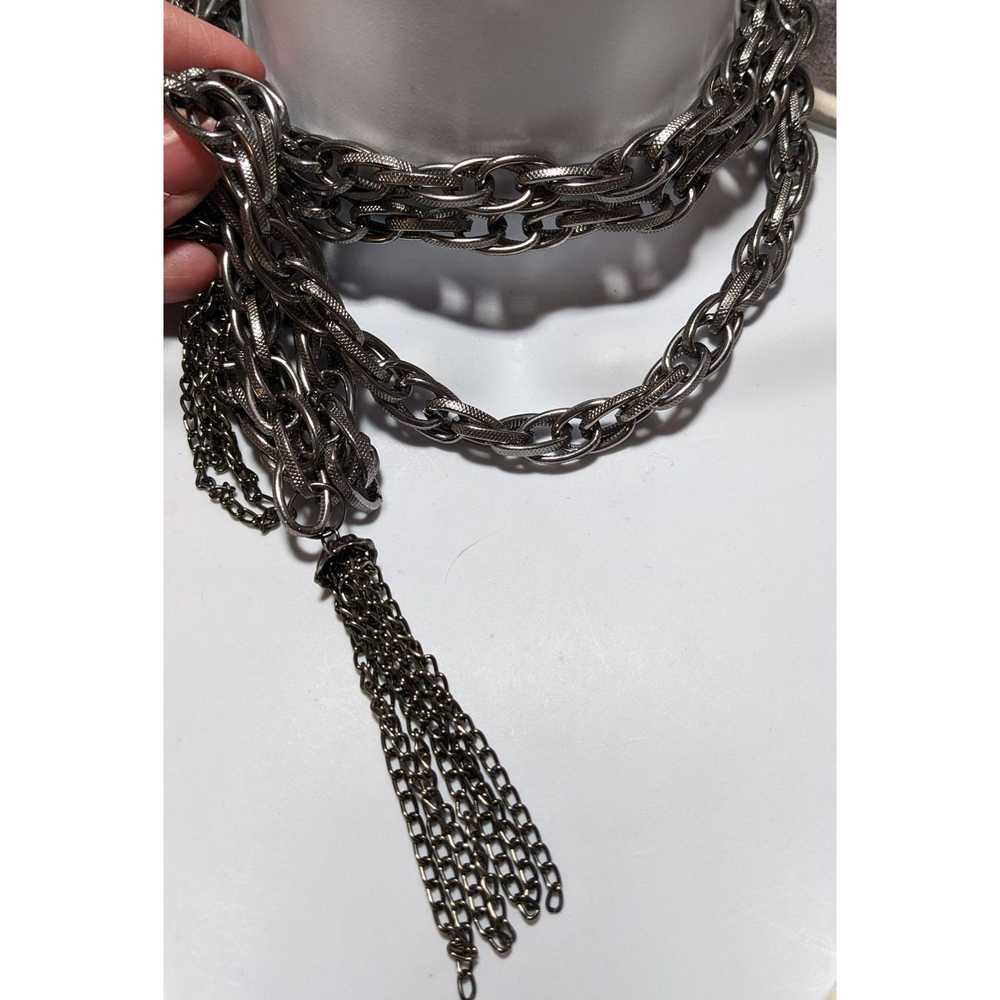 Other Silver Chain Wrap Necklace - image 4