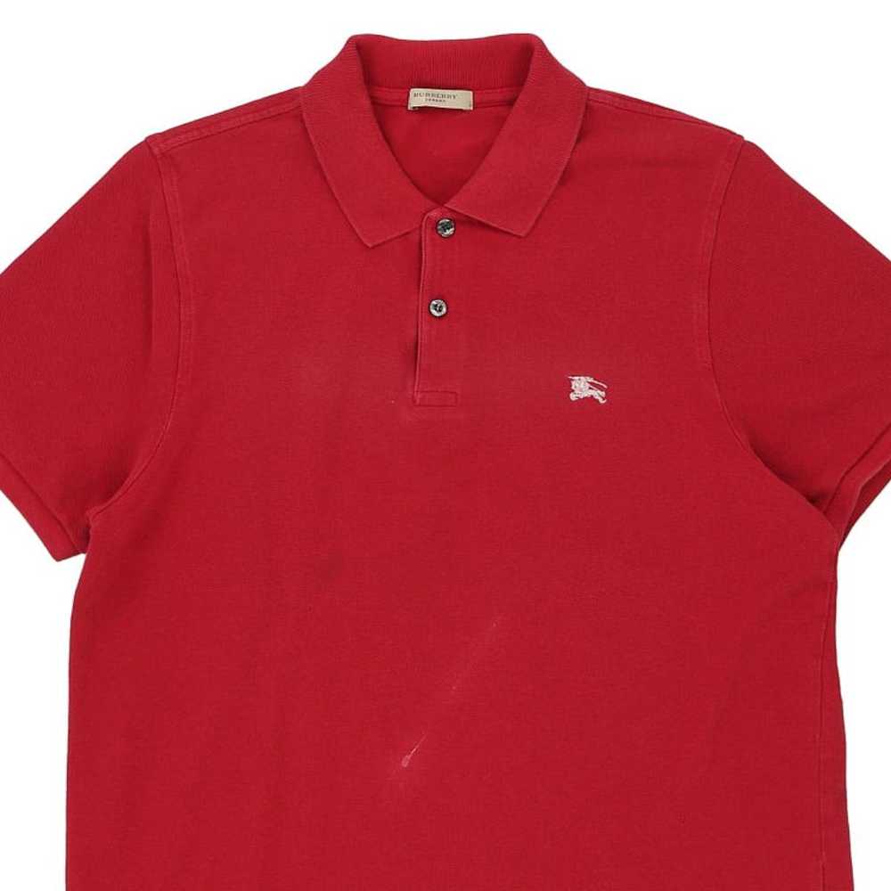 Burberry London Polo Shirt - Large Red Cotton - image 4