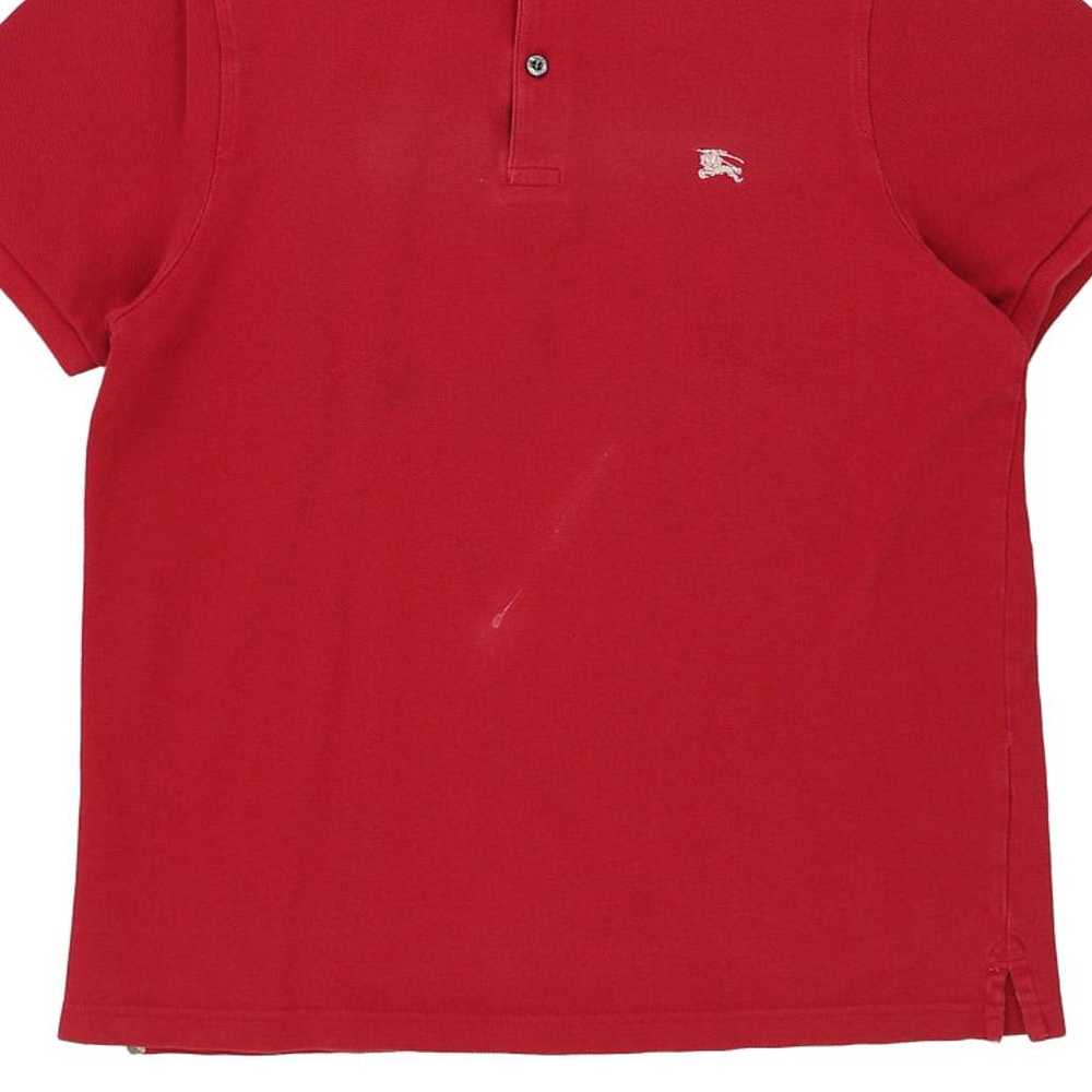 Burberry London Polo Shirt - Large Red Cotton - image 5