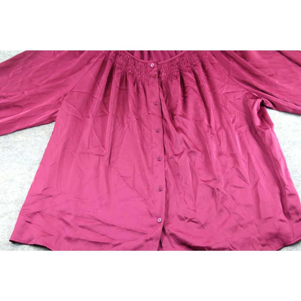 George George Shirt Size 2X 18w Burgundy Purple S… - image 2