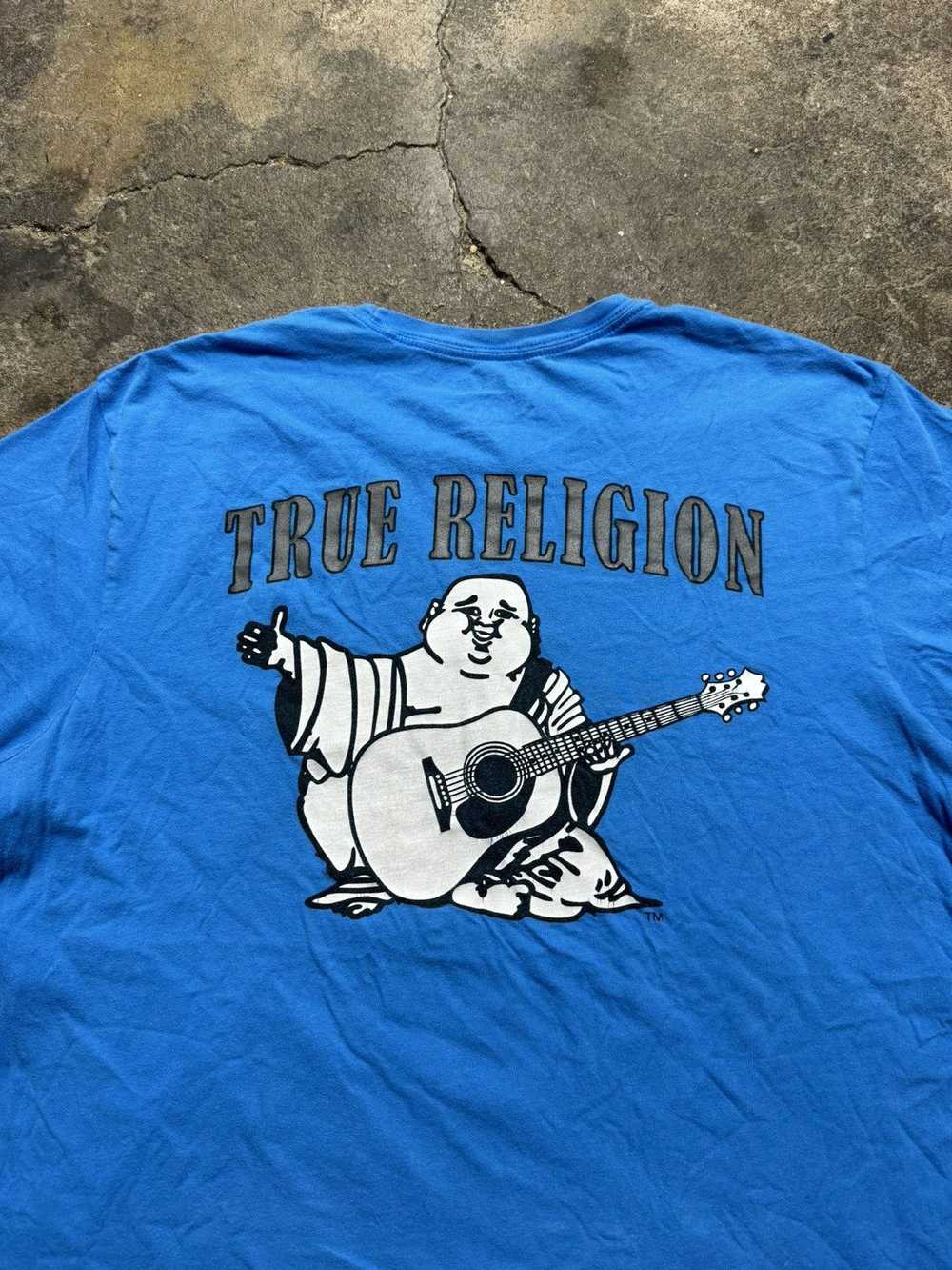 True Religion Y2K True Religion Buddha Aqua T Shi… - image 4