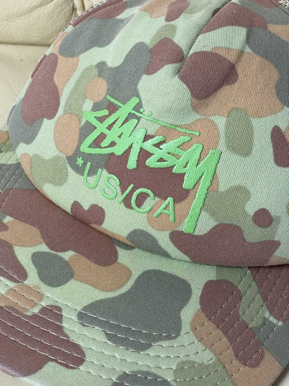 Stussy × Vintage Stussy Trucker Cap Camo Hat Bape… - image 3