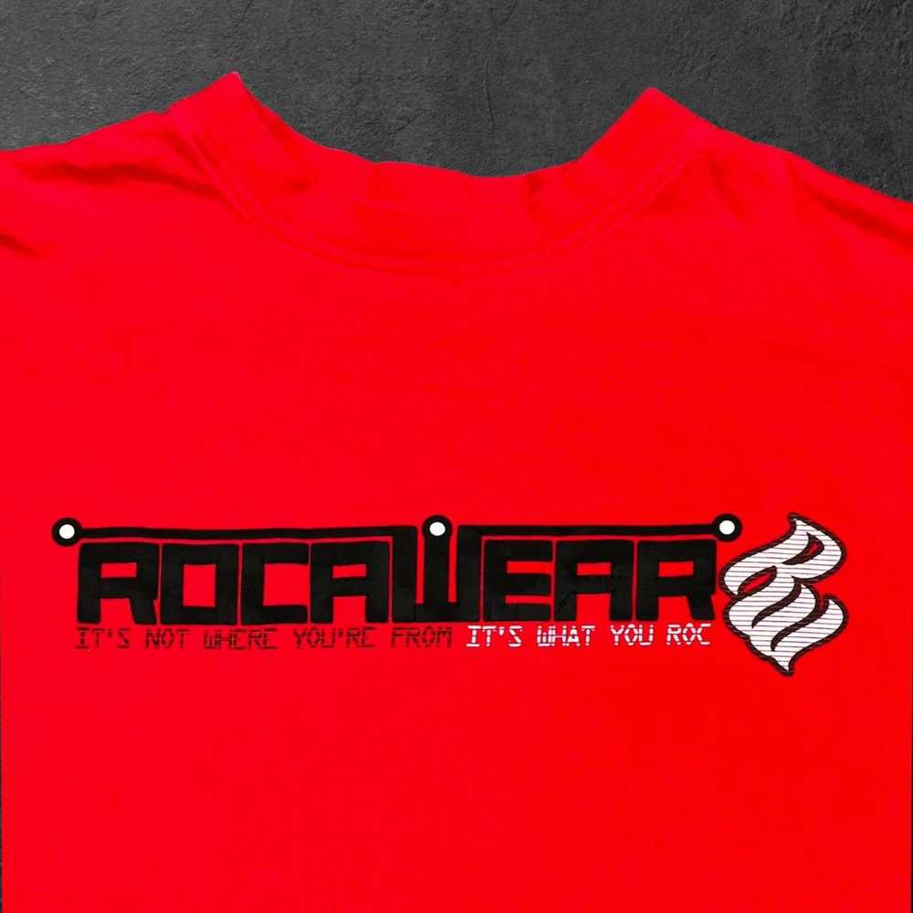 Rocawear Y2K Rocawear Logo Long Sleeve Red T-Shirt - image 2