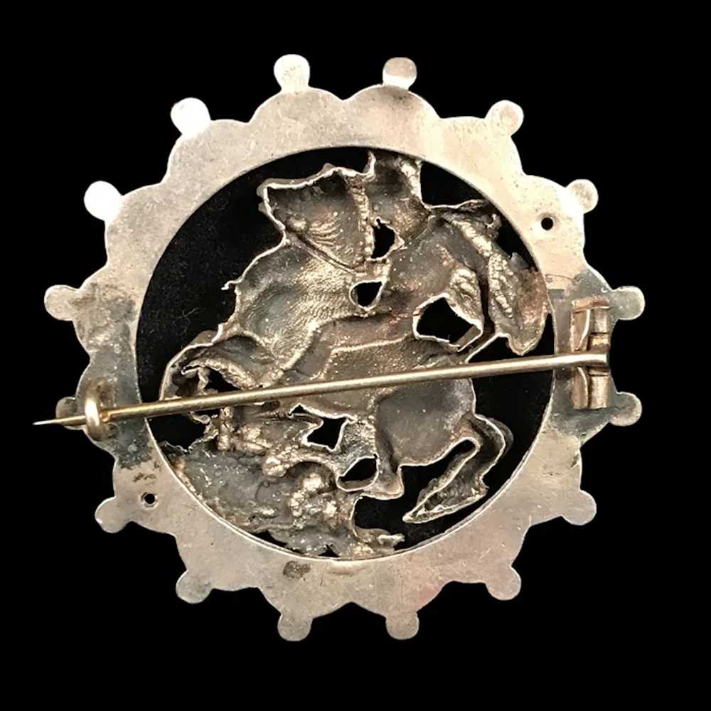 Silver St. George & the Dragon Brooch - image 10