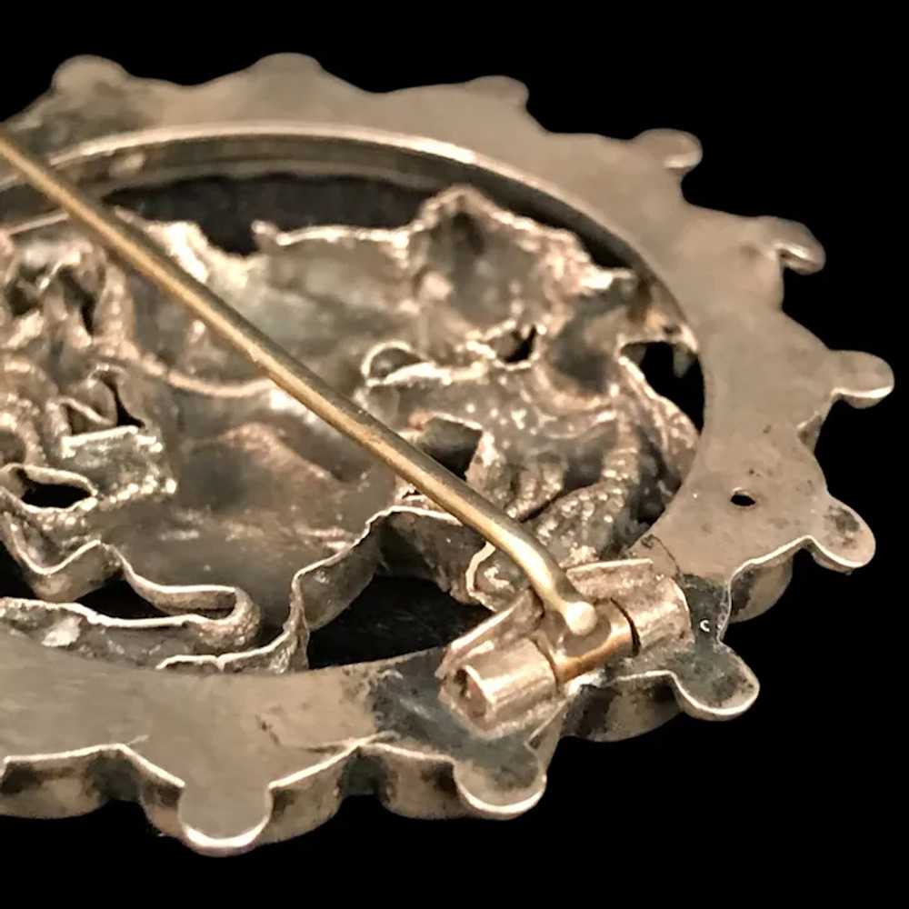 Silver St. George & the Dragon Brooch - image 8