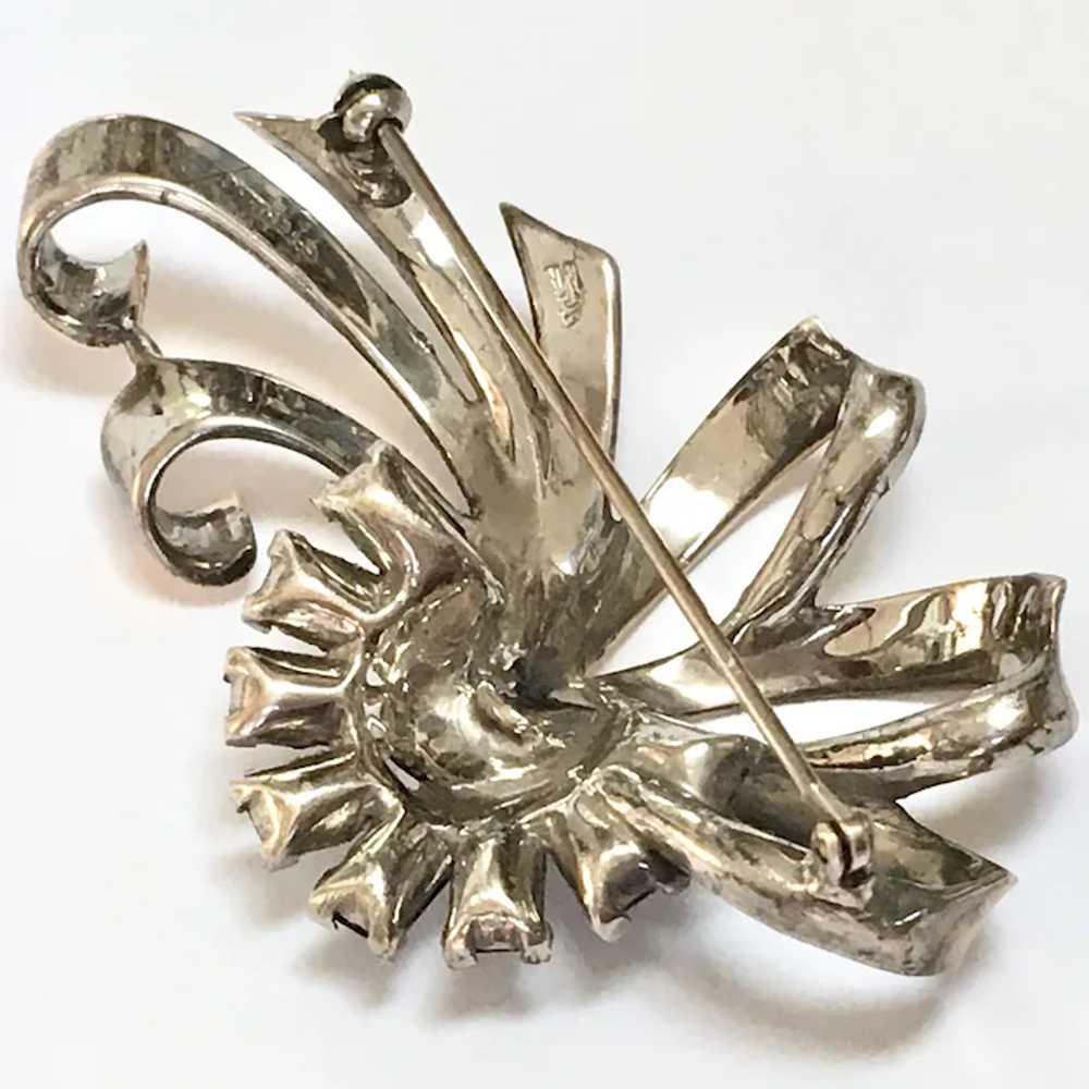 Marcel Boucher Sterling Ribbon Bow Brooch – MB Ph… - image 7