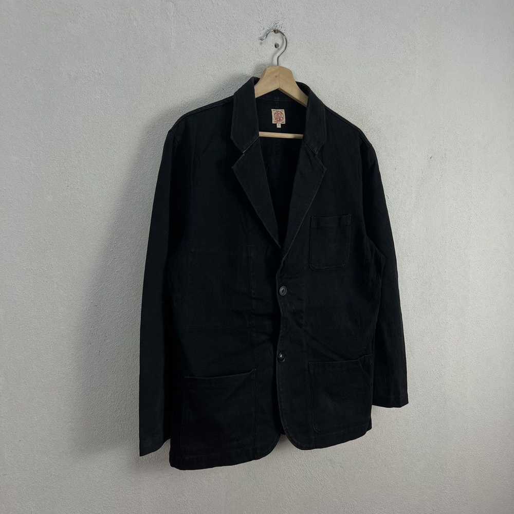 Japanese Brand VINTAGE HIKORY CHORE JACKET CHEST … - image 2