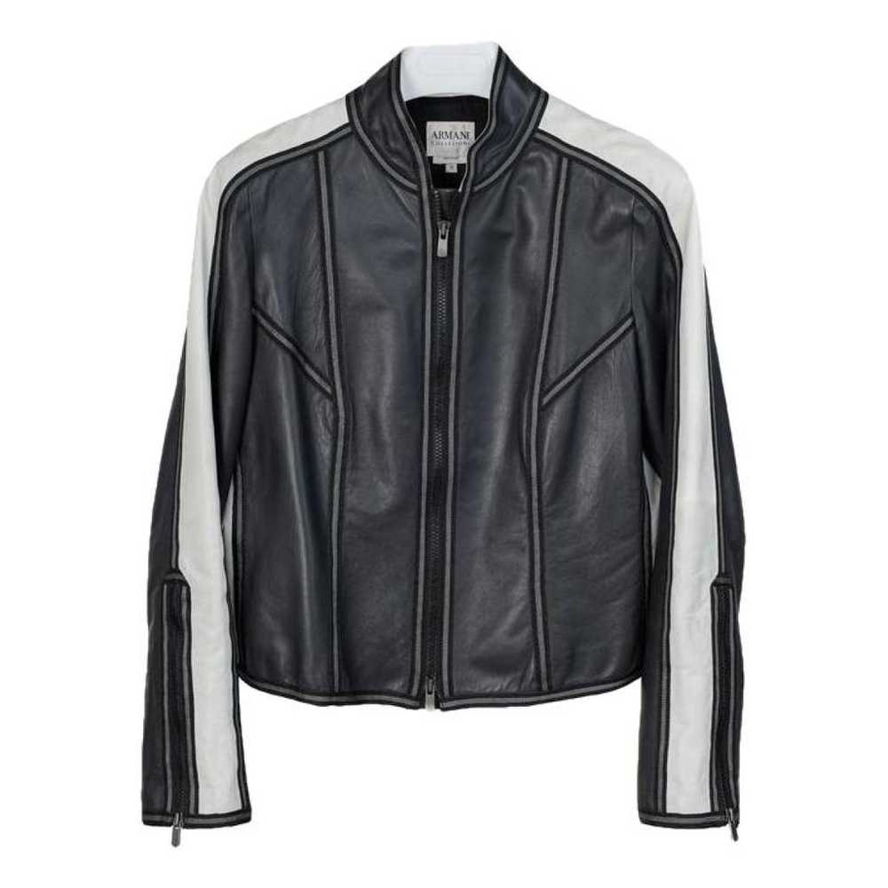 Armani Collezioni Leather biker jacket - image 1