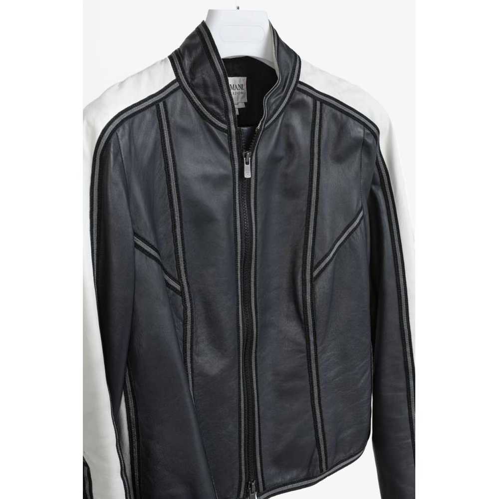 Armani Collezioni Leather biker jacket - image 3