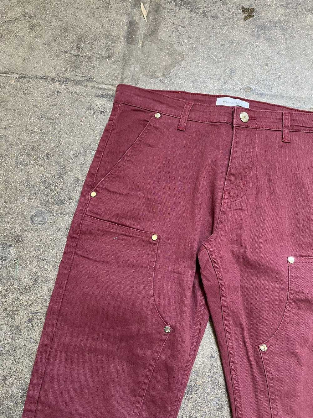 Streetwear × Vintage Double Knee Pants Burgundy - image 2