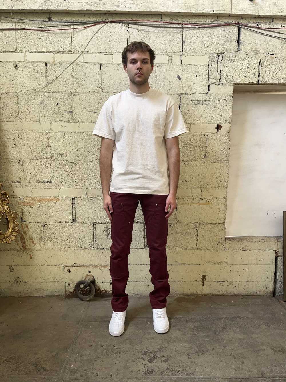 Streetwear × Vintage Double Knee Pants Burgundy - image 4