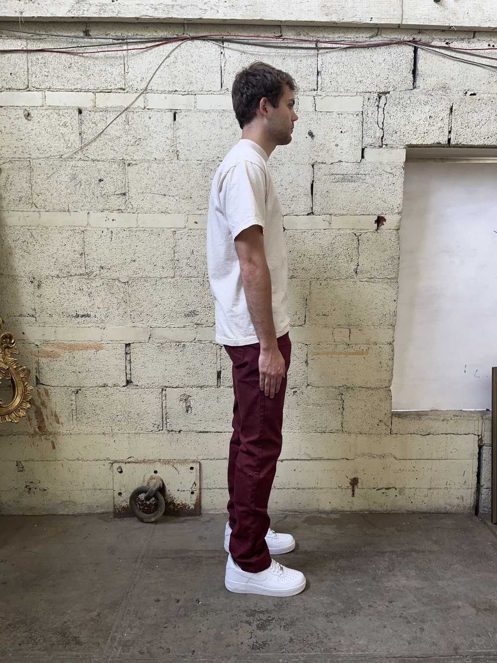 Streetwear × Vintage Double Knee Pants Burgundy - image 7