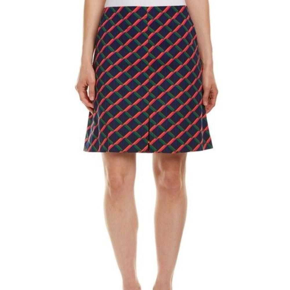 Designer Trina Turk Lanora Geometric Print A-Line… - image 1