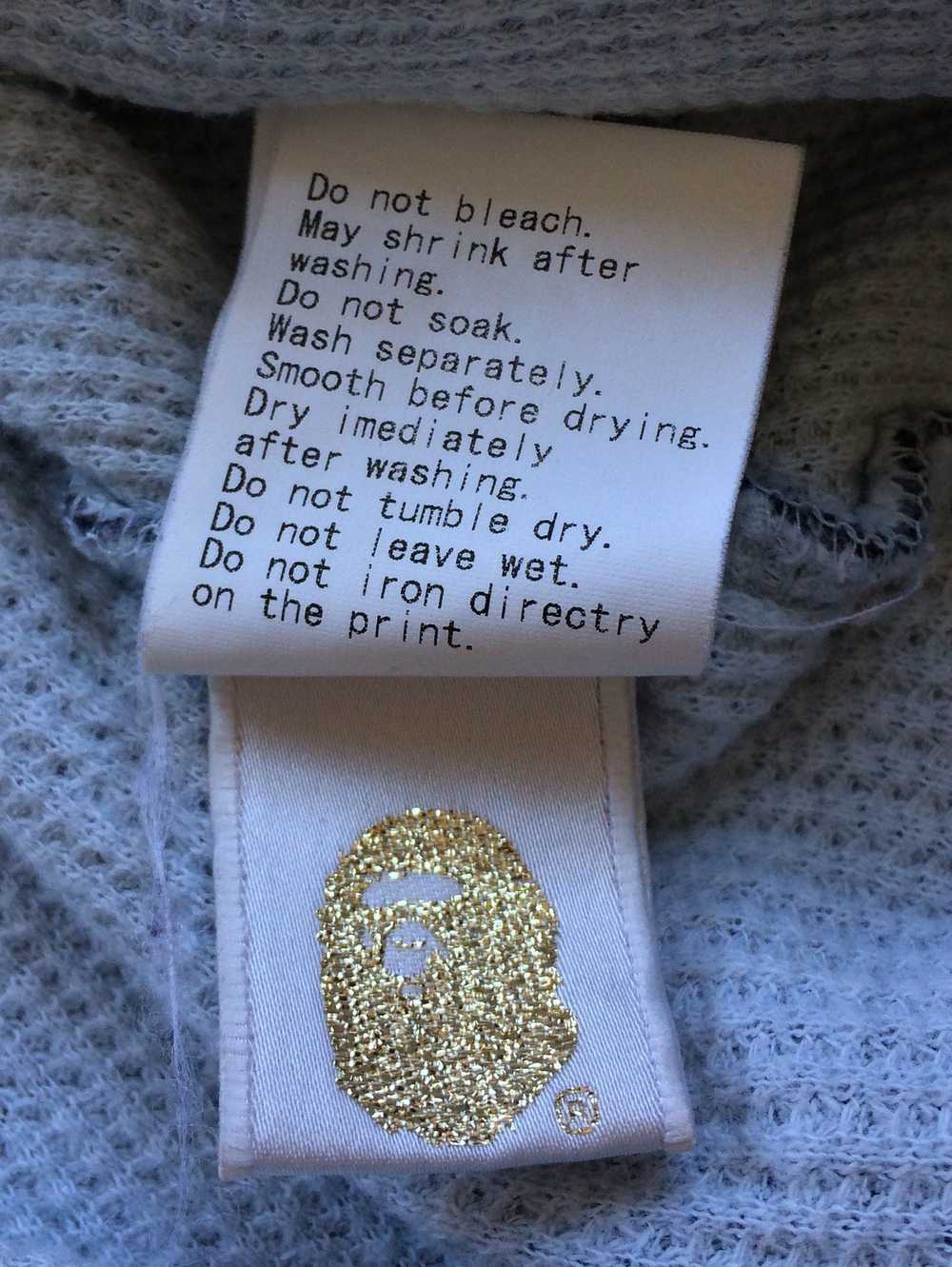 Bape OG Bape Full Zip Thermal Spellout Hoodie - image 10