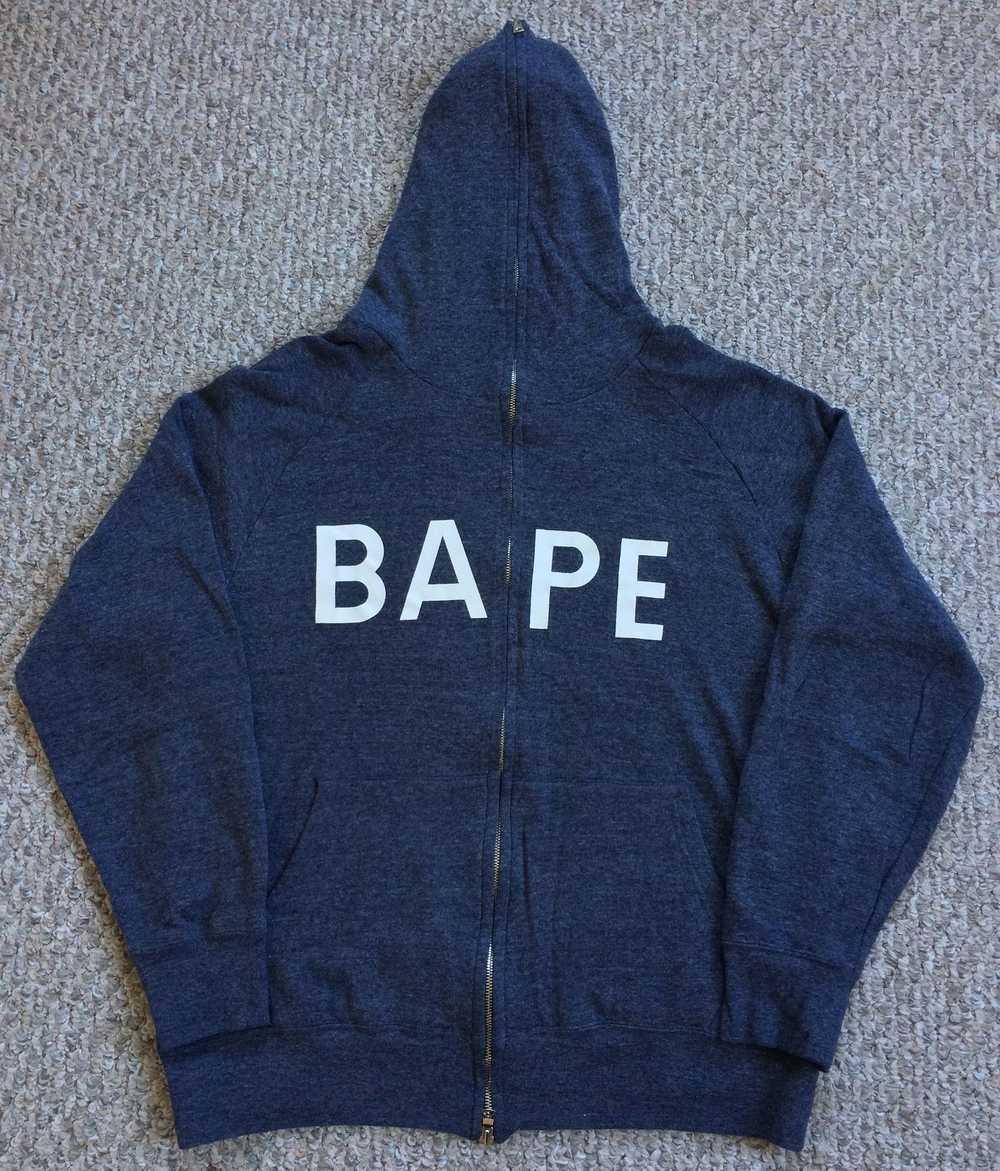 Bape OG Bape Full Zip Thermal Spellout Hoodie - image 1