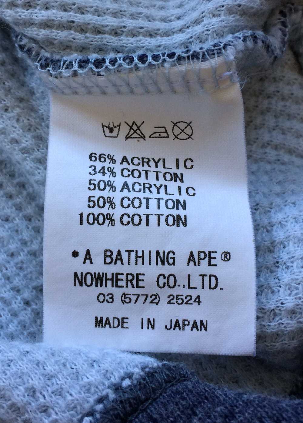 Bape OG Bape Full Zip Thermal Spellout Hoodie - image 8