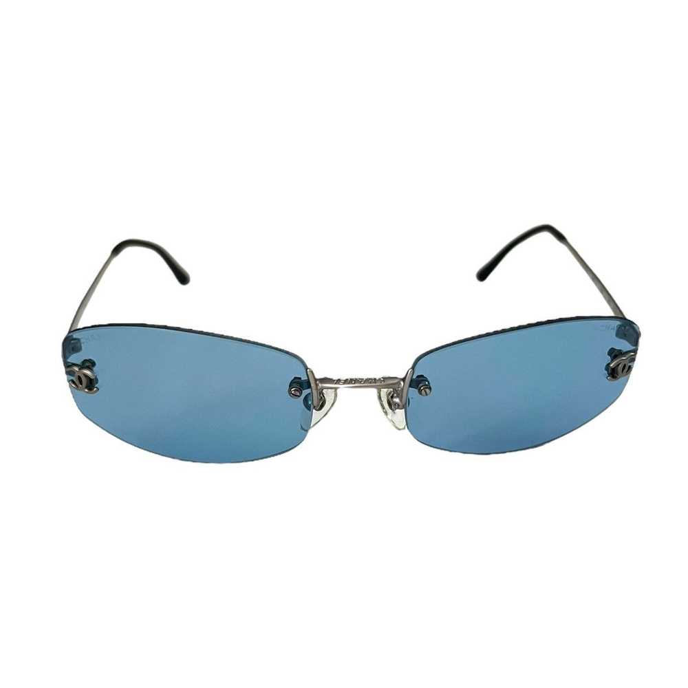 Chanel Chanel CC Logo Rimless Sunglasses - image 2