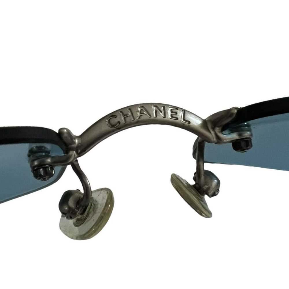 Chanel Chanel CC Logo Rimless Sunglasses - image 8