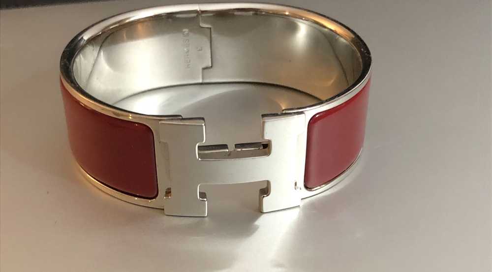 Hermes Hermès H Clic Clac Bracelet - Silver Hardw… - image 1