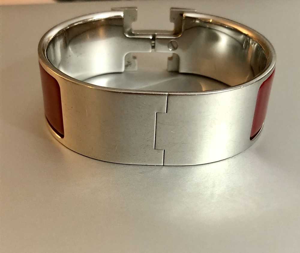 Hermes Hermès H Clic Clac Bracelet - Silver Hardw… - image 3