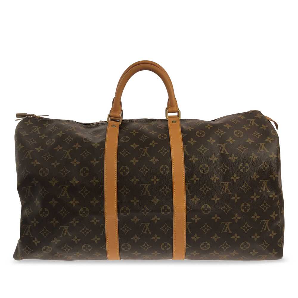 Brown Louis Vuitton Monogram Keepall 55 Travel Bag - image 3