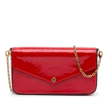 Red Louis Vuitton Monogram Vernis Pochette Felici… - image 1