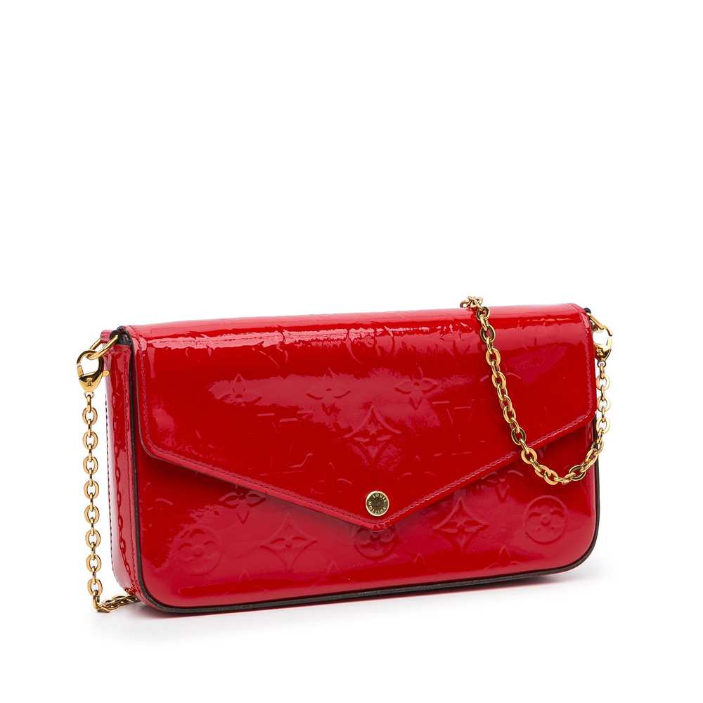 Red Louis Vuitton Monogram Vernis Pochette Felici… - image 2