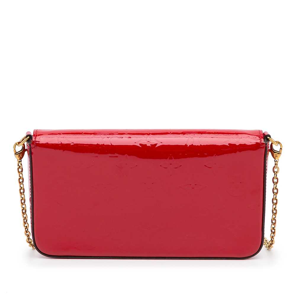 Red Louis Vuitton Monogram Vernis Pochette Felici… - image 3