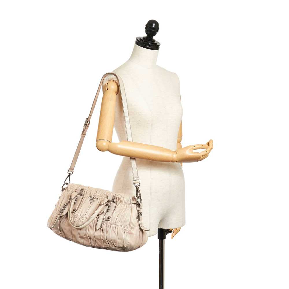 Beige Prada Nappa Gaufre Satchel - image 11