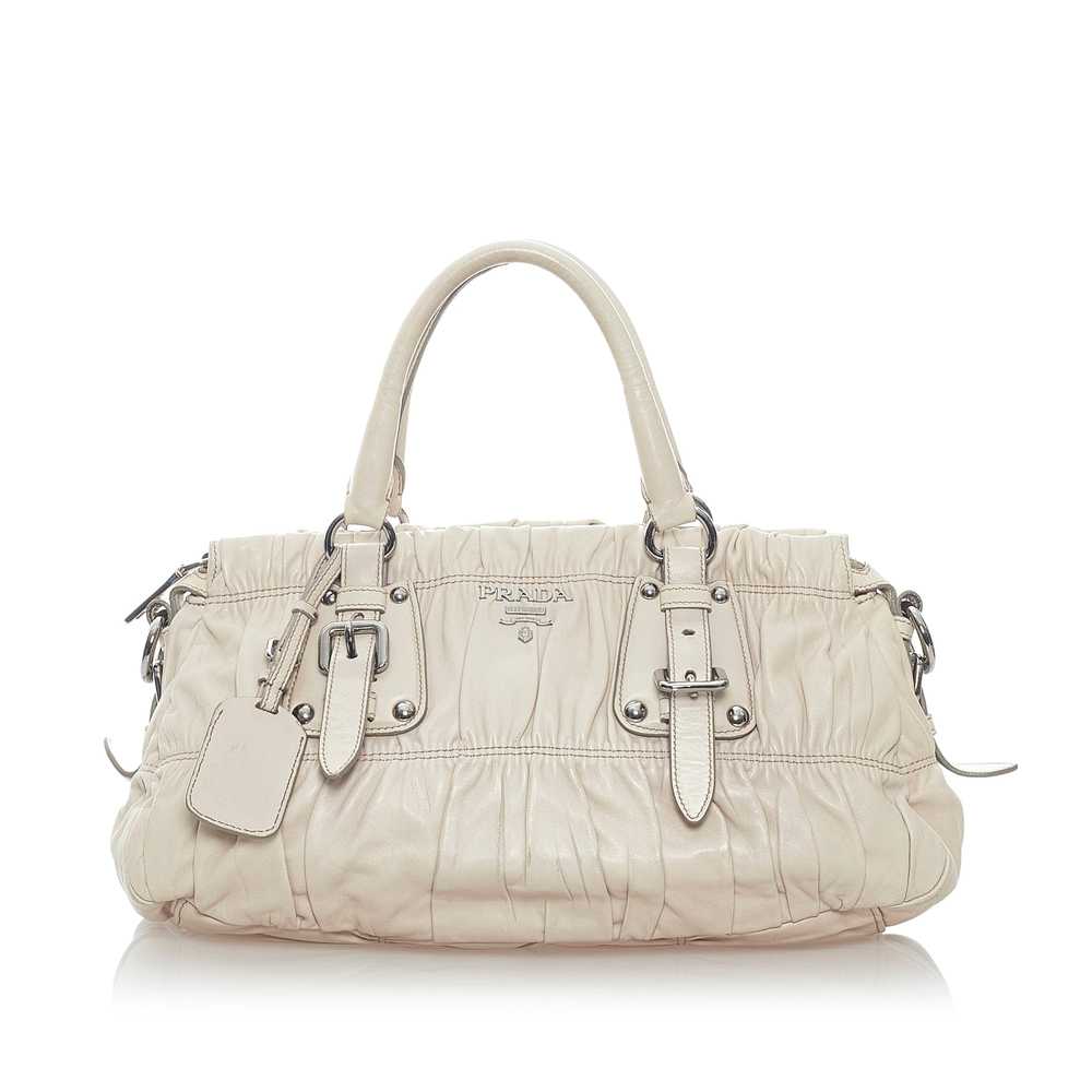 Beige Prada Nappa Gaufre Satchel - image 1