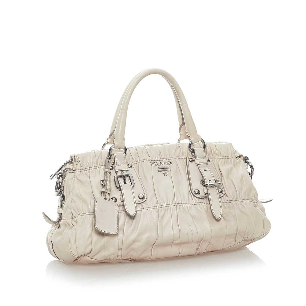 Beige Prada Nappa Gaufre Satchel - image 2