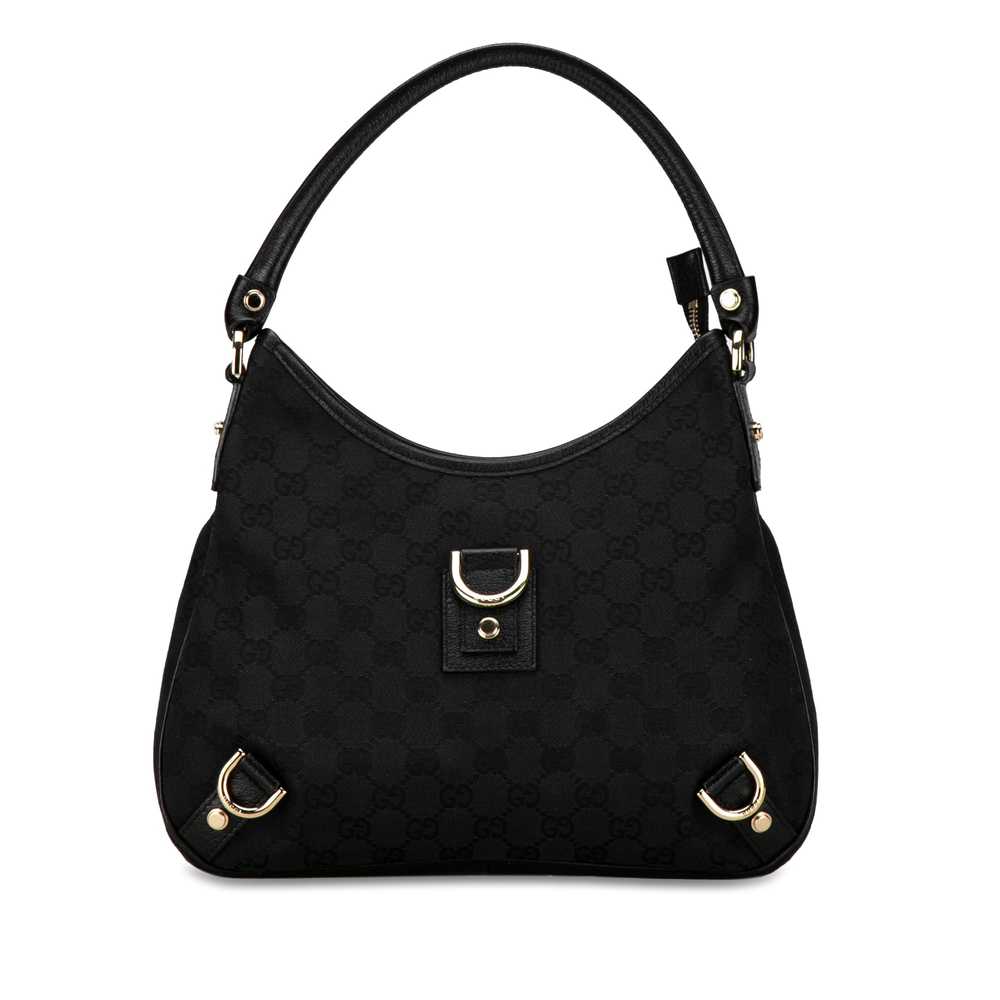 Black Gucci GG Canvas Abbey D Ring Shoulder Bag - image 1