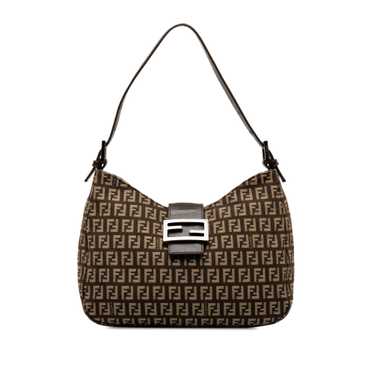 Brown Fendi Zucchino Shoulder Bag - image 1