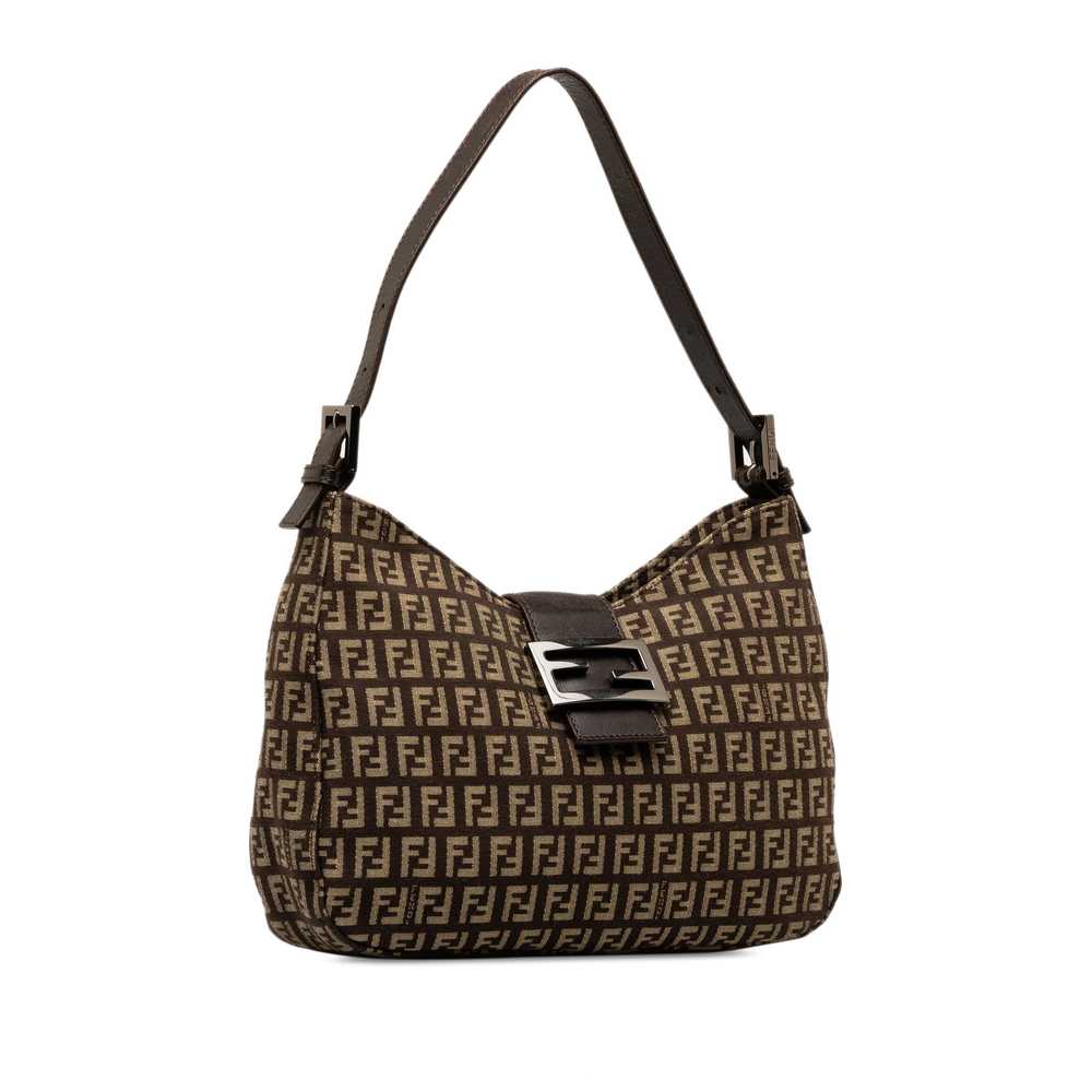 Brown Fendi Zucchino Shoulder Bag - image 2