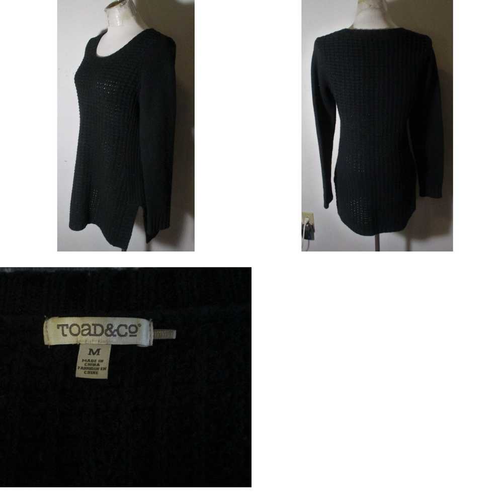 Vintage Women's TOAD & CO. Black 100% Lambswool T… - image 4