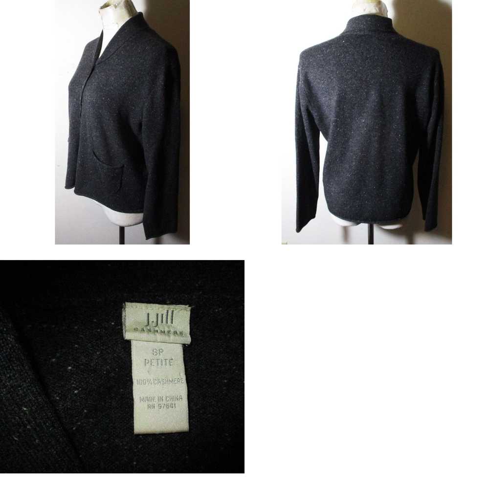 Vintage Women's J. JILL Charcoal Gray 100% Cashme… - image 4