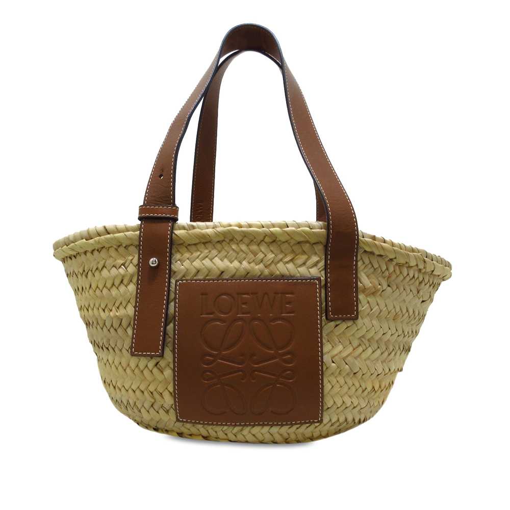 LOEWE Mini Raffia Basket Tote Tote Bag - image 1