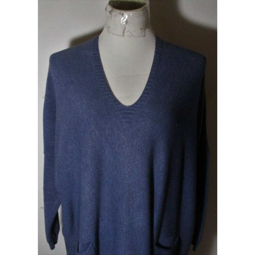 Vintage Women's SUZY D London Blue Oversized Tuni… - image 2