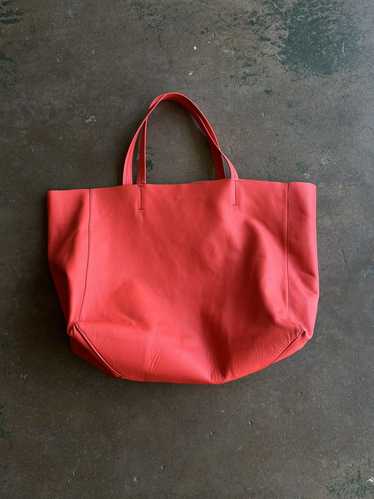 Celine Celine Horizontal Orange Leather Cabas Tote